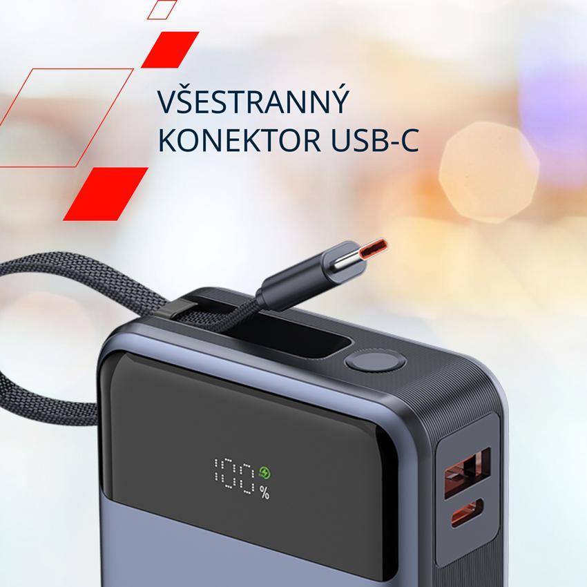 CANYON Power Bank PB-600, 20000mAh PD65W, dark grey