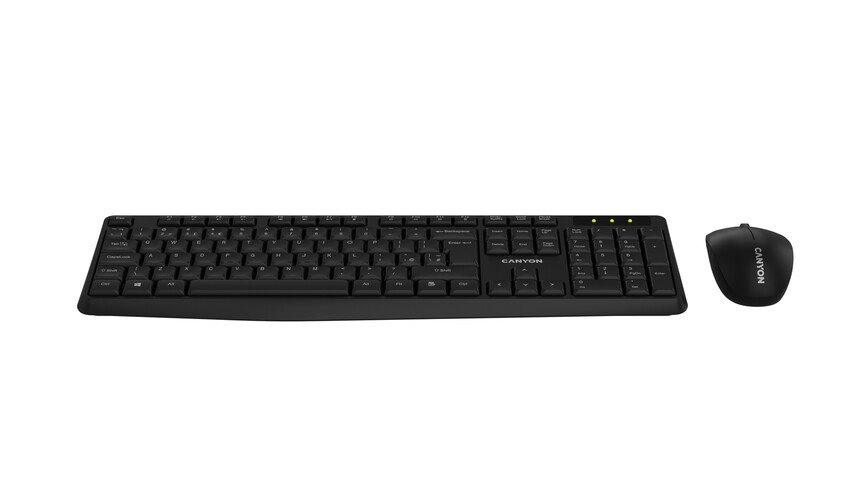 CANYON SET-W01 EN/CS Keyboard+Mouse Wireless Black