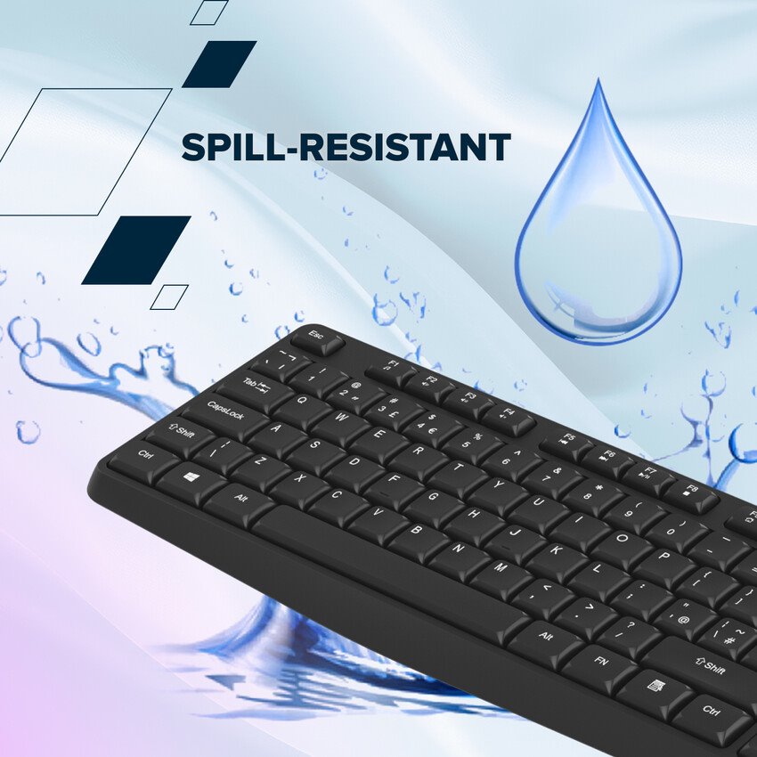 CANYON SET-W01 EN/CS Keyboard+Mouse Wireless Black