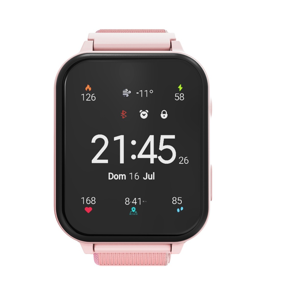 CANYON smart hodinky Alfie KW-37 PINK, 1,69" IPS, IP66, Nano-SIM, obousměrné volání, 16 her, 512MB, MP3 Study&Game