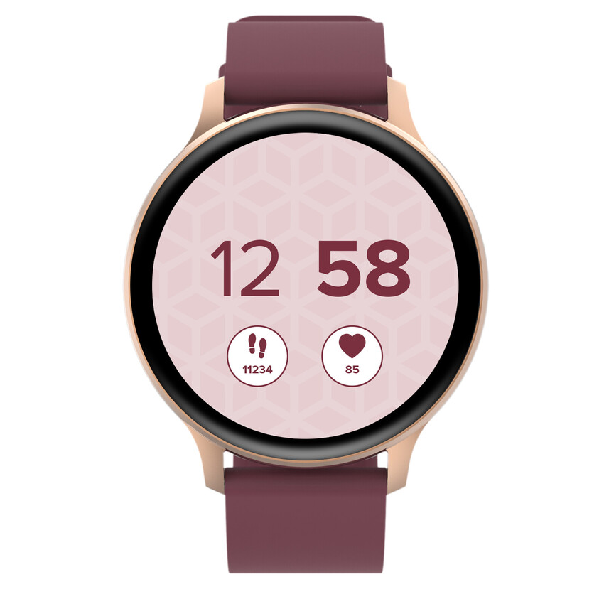 CANYON smart hodinky Badian SW-68 RUBY, 1,28" TFT displej, multi-sport, IP68, BT 5.0, Android/iOS