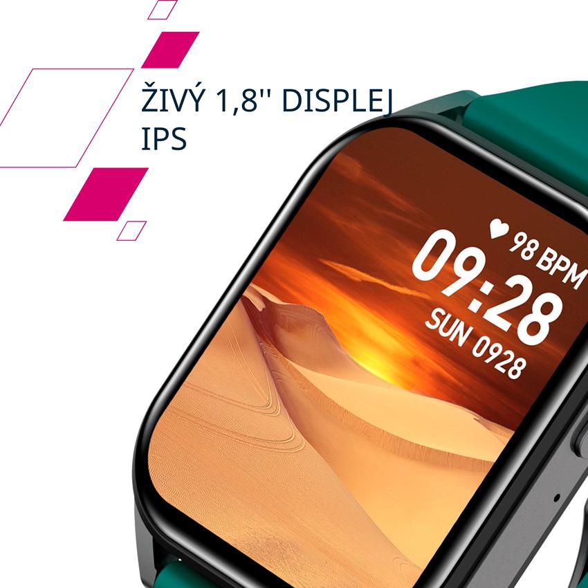 CANYON smart hodinky Chatter SW-58 GREY, 1,8" IPS, BT volání, hlasový asistent s AI, 123 sport. režimů, IP67