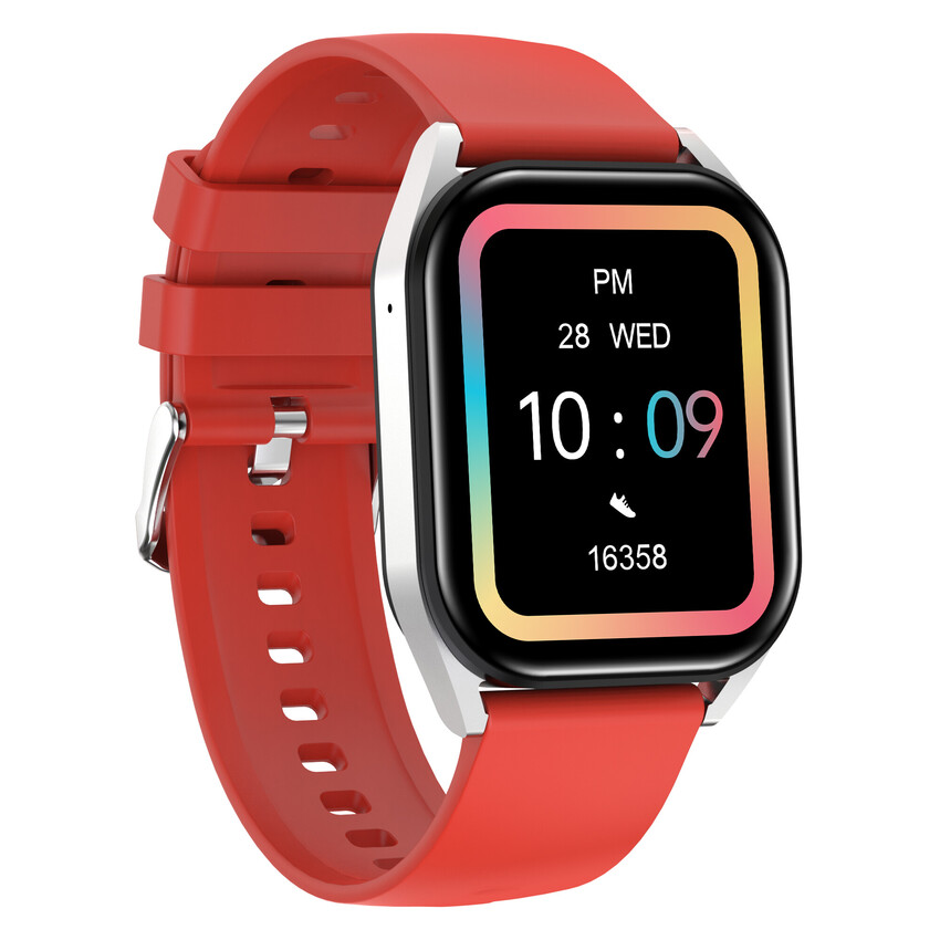CANYON smart hodinky Chatter SW-58 RED, 1,8" IPS, BT volání, hlasový asistent s AI, 123 sport. režimů, IP67