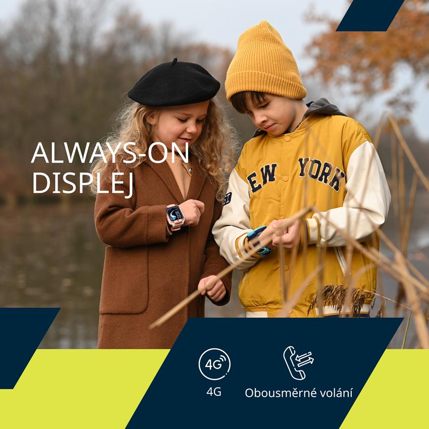 CANYON smart hodinky Cindy KW-41 YELLOW, 1,69" GSM LTE, nanoSIM, 512MB, kamera