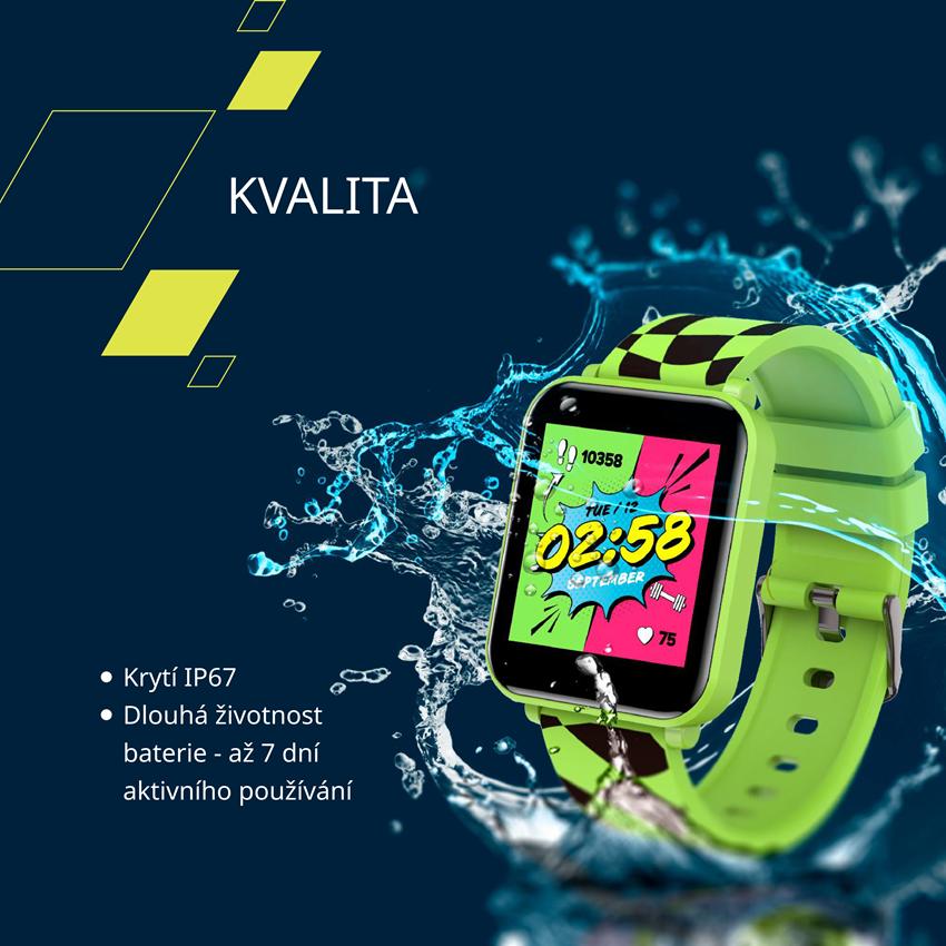 CANYON smart hodinky Joyce KW-43 BLUE, 1,54" IPS, 512MB paměť, IP67, 25 sport.režimů, 3 hry, MUSIC