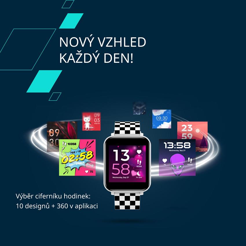 CANYON smart hodinky Joyce KW-43 GREEN, 1,54" IPS, 512MB paměť, IP67, 25 sport.režimů, 3 hry, MUSIC