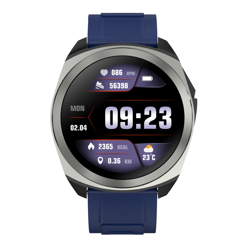 CANYON smart hodinky Maverick SW-83 Silver, 1,32" IPS displej, GPS, 128 multi-sport, IP68, Android/iOS