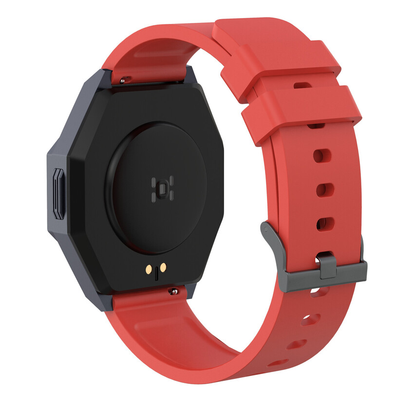 CANYON smart hodinky Otto SW-86, 1,3" LTPS, SpO2, HR, krevní tlak, 25 multi-sport, red