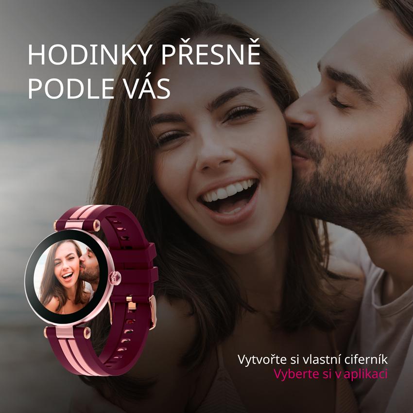 CANYON smart hodinky Semifreddo SW-61 PINK, 1,19" AMOLED displej, 25 multi-sport, IP68, Android/iOS