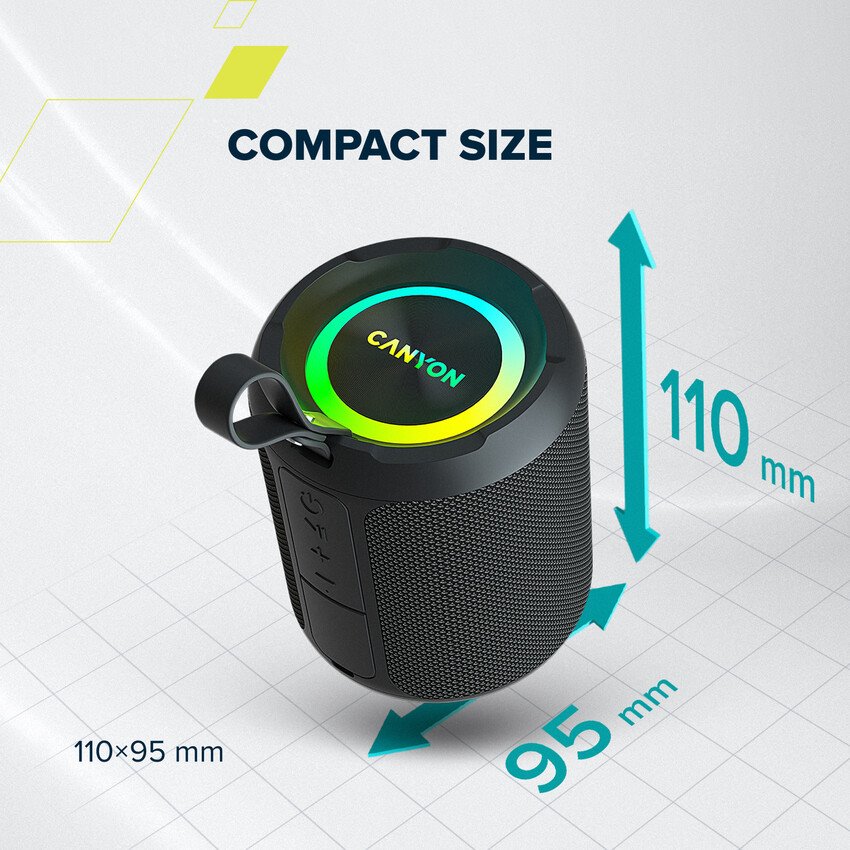 CANYON speaker OnMove 11 IPX6 TWS 20W EQ RGB Black