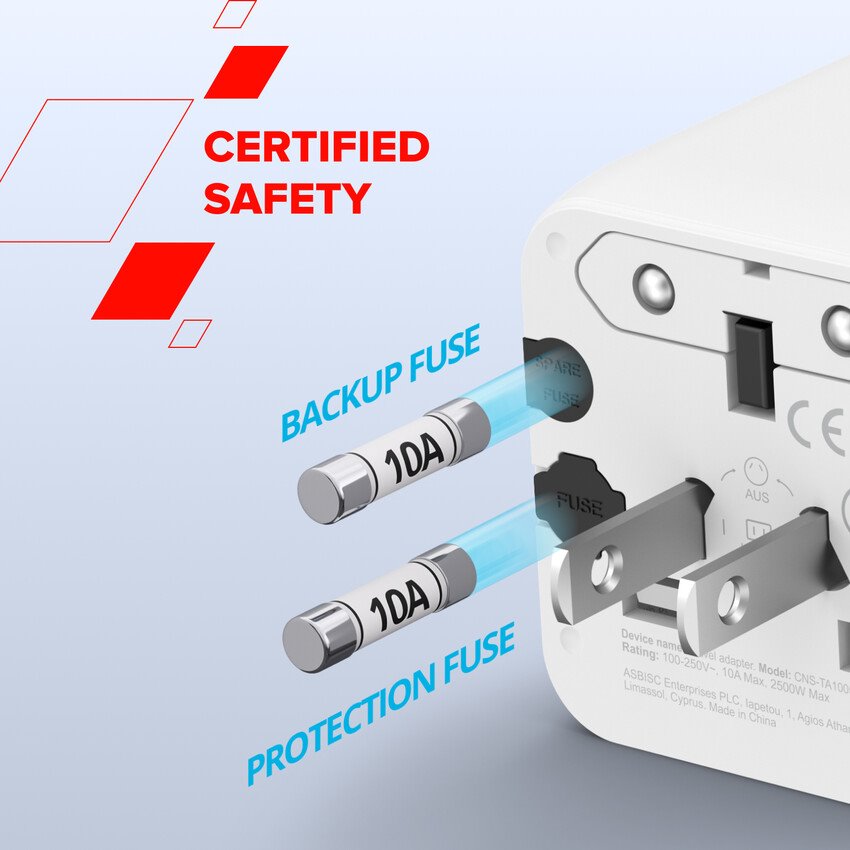 CANYON Travel Adapter OnTour One EU/UK/US/AUS White