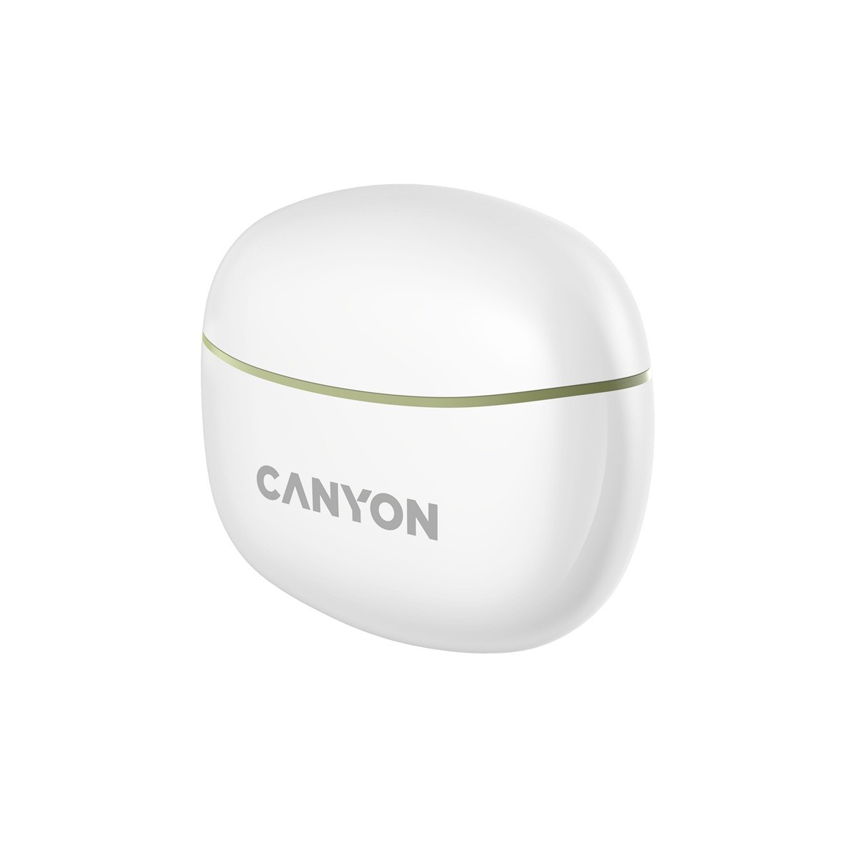 CANYON TWS-5 BT sluchátka s mikrofonem, BT V5.3 JL 6983D4, pouzdro 500mAh+40mAh až 38h, olivová