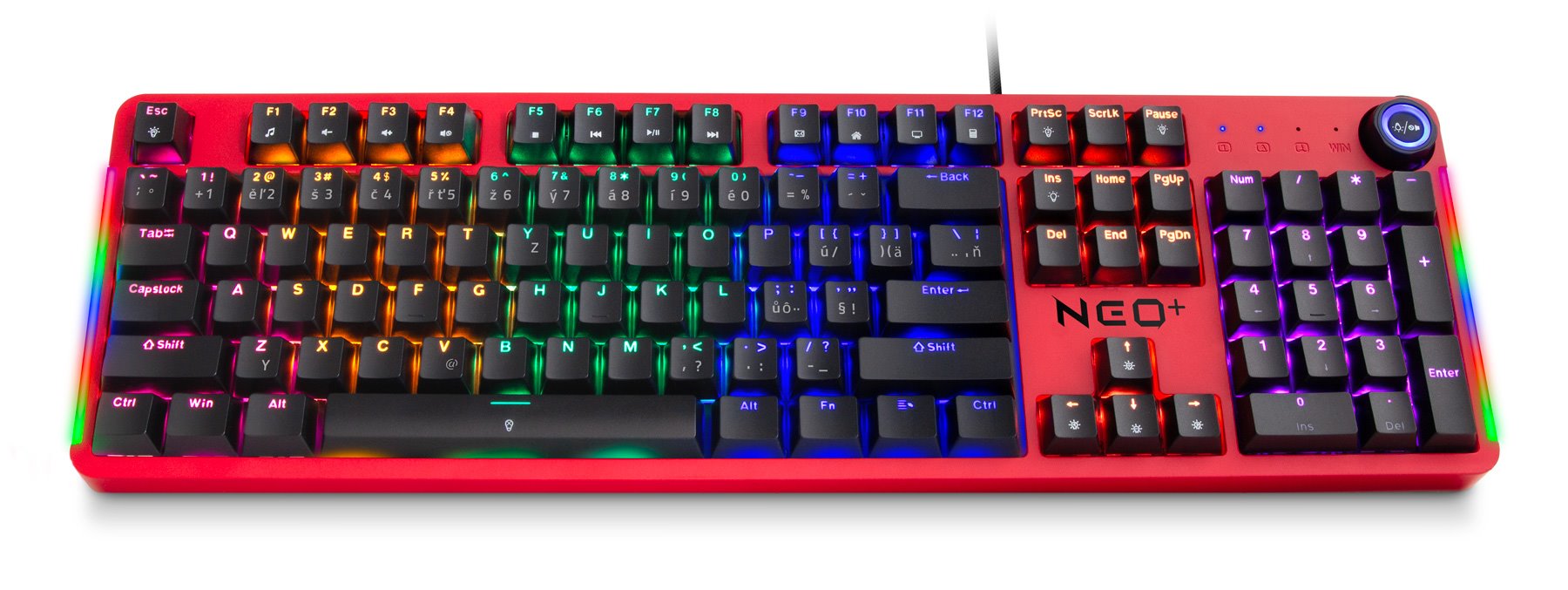 CONNECT IT Mechanická klávesnice NEO2 + CZ + SK layout Černo-Červená