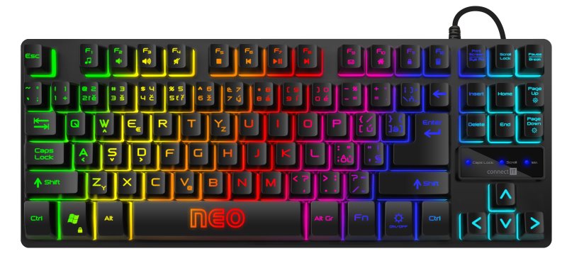 CONNECT IT NEO Compact herní klávesnice (TKL CZ+SK verze)