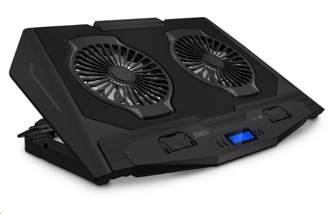 CONNECT IT NEO RGB chladicí podložka pod notebook, ČERNÁ