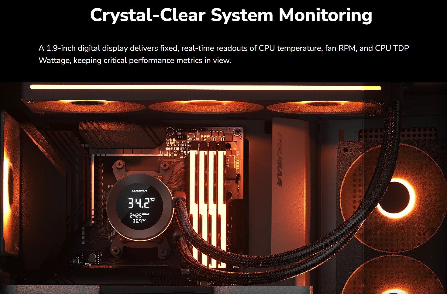 COUGAR chlazení POSEIDON VISTEK ARGB 240 AIO vodní white