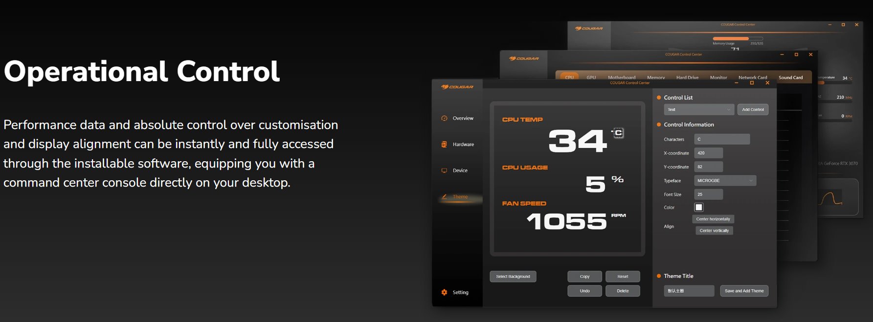 COUGAR chlazení POSEIDON VISTEK Pro ARGB 240 AIO vodní black