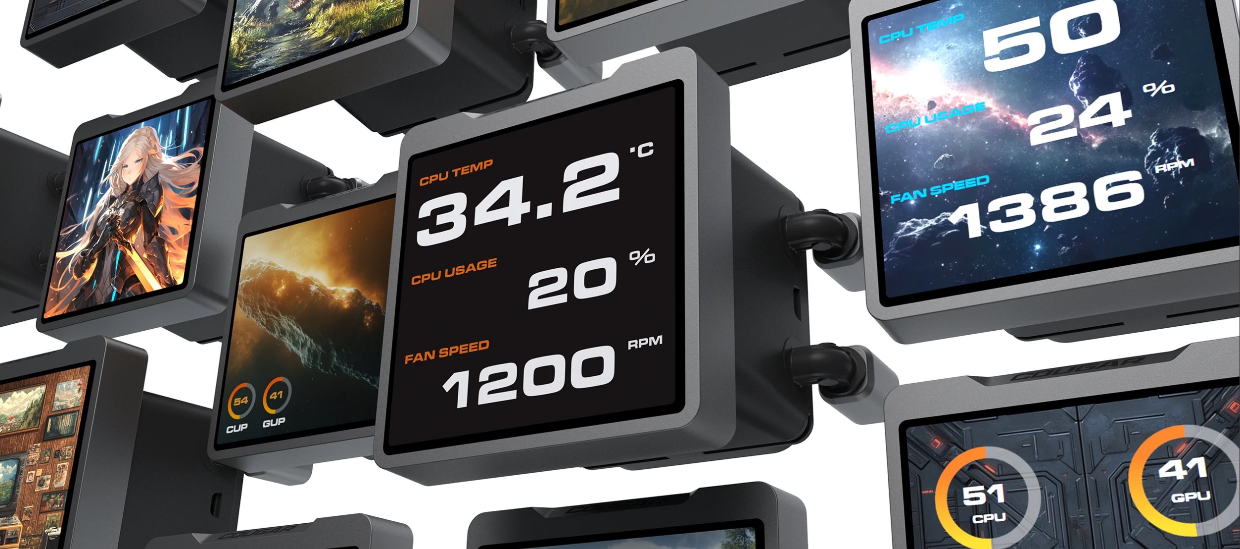 COUGAR chlazení POSEIDON VISTEK Pro ARGB 360 AIO vodní black