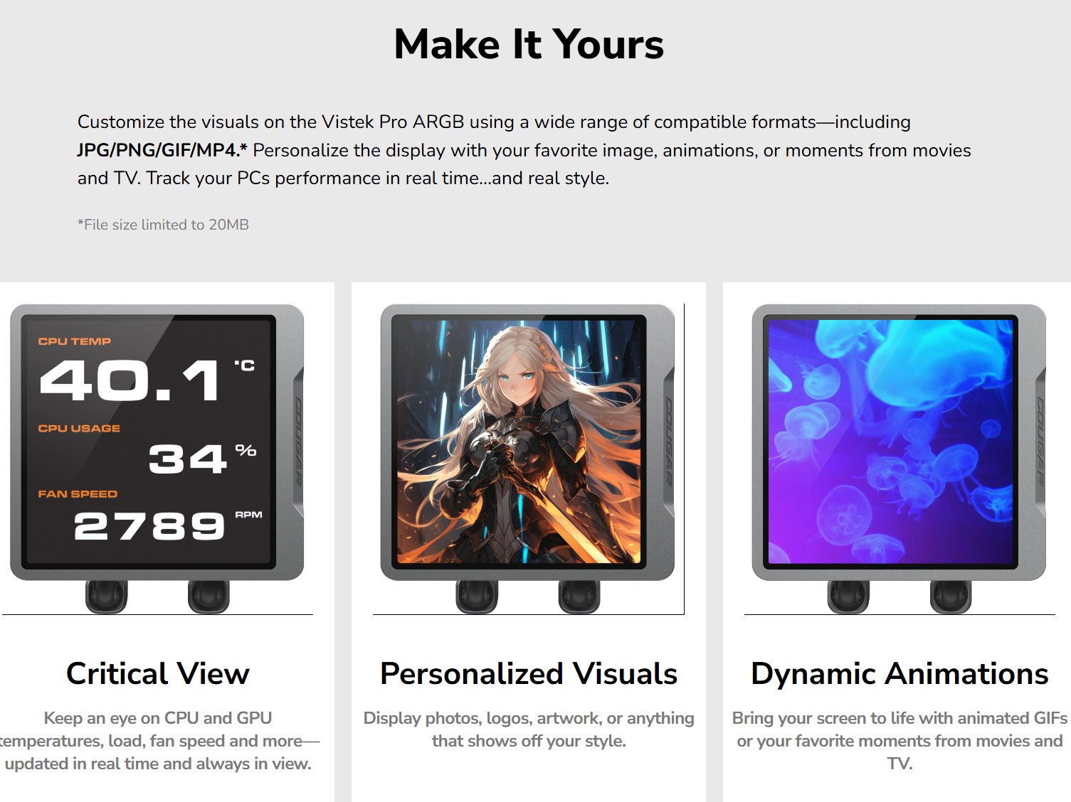 COUGAR chlazení POSEIDON VISTEK Pro ARGB 360 AIO vodní black