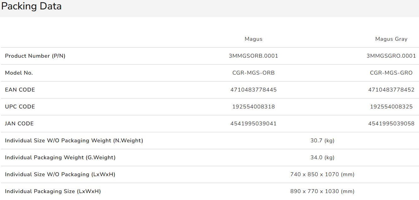 COUGAR herní křeslo MAGUS Orange/Black