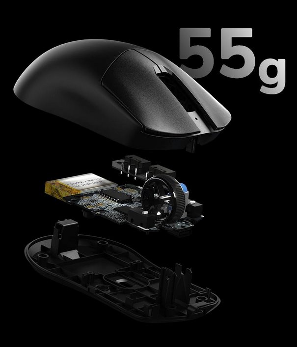 COUGAR herní myš bezdrátová/drátová REVENGER PRO 4K BLACK, čip PixArt 3395, 26000dpi, 650 IPS, 55g