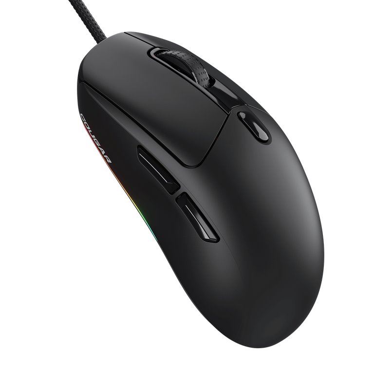 COUGAR herní myš drátová MINOS NEO BLACK, 6 tl., čip PixArt 3327, 6000dpi, 220 IPS, 63g, USB-A, Ultraflex kabel 1.8m