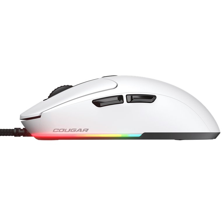 COUGAR herní myš drátová MINOS NEO WHITE, 6 tl., čip PixArt 3327, 6000dpi, 220 IPS, 63g, USB-A, Ultraflex kabel 1.8m