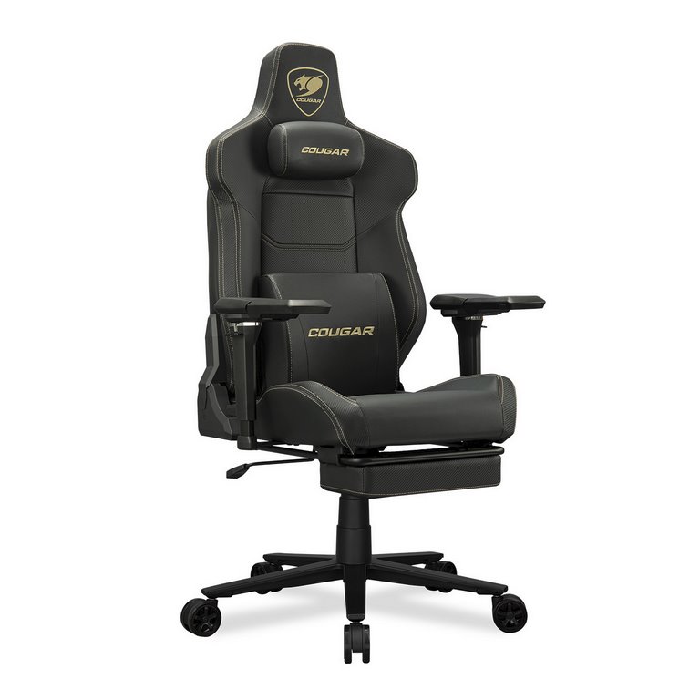 COUGAR herní židle ARMOR EVO M - černá/gold - s podnožkou