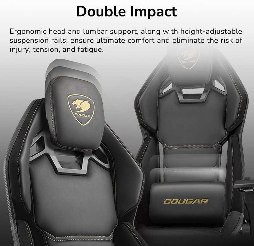 COUGAR herní židle HOTROD ROYAL - černá/zlatá