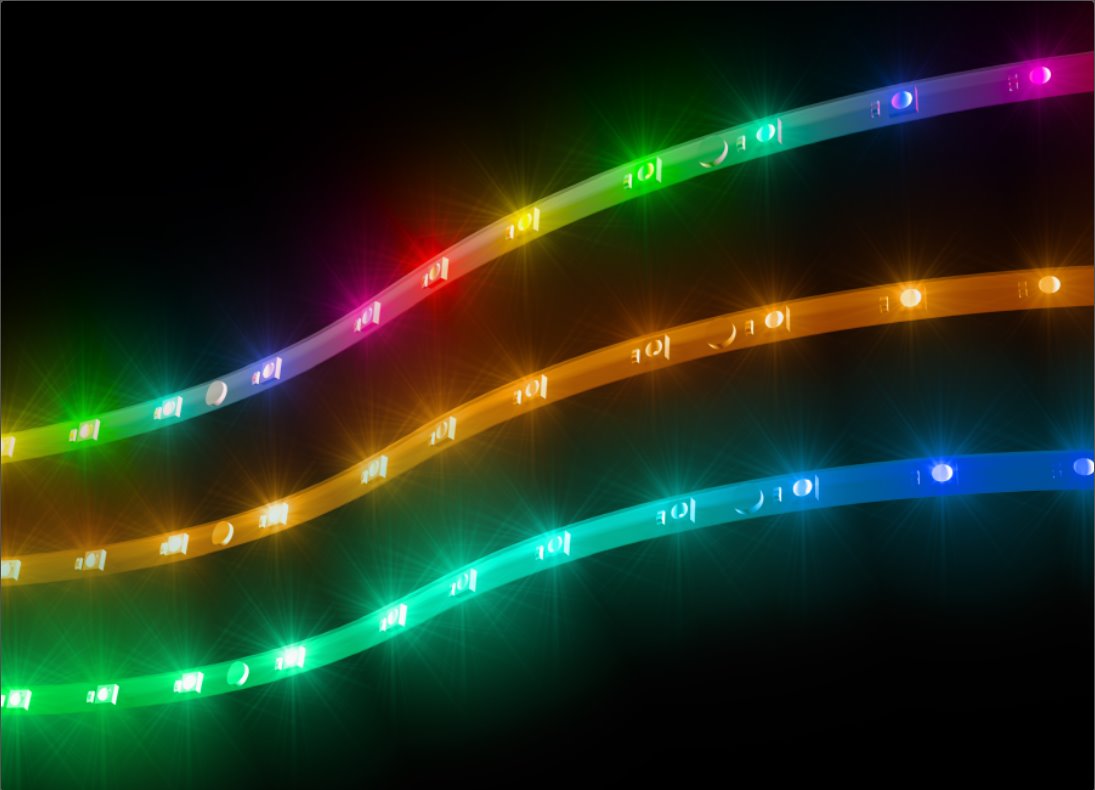 COUGAR LED pásek 2x 350mm, RGB efekty