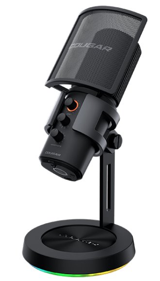 COUGAR mikrofón studio SCREAMER-X 3 Omni-Dimesion Mic Noise Reduction Pop Filter RGB Base
