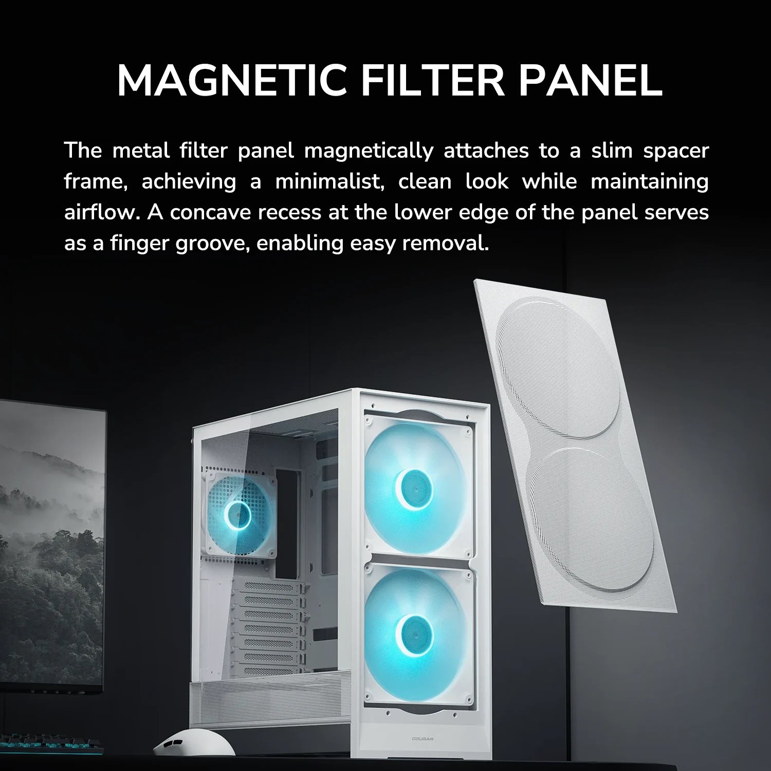 COUGAR PC skříň AIRFACE 180 PC Case, Mid Tower, Black