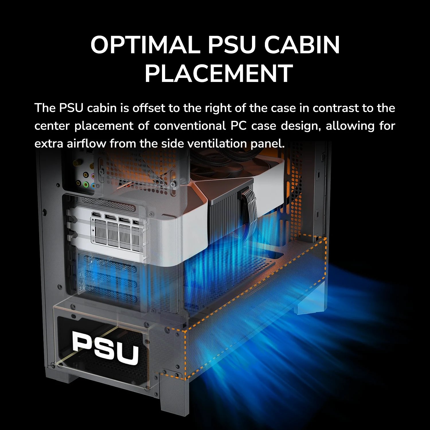 COUGAR PC skříň AIRFACE 180 PC Case, Mid Tower, White