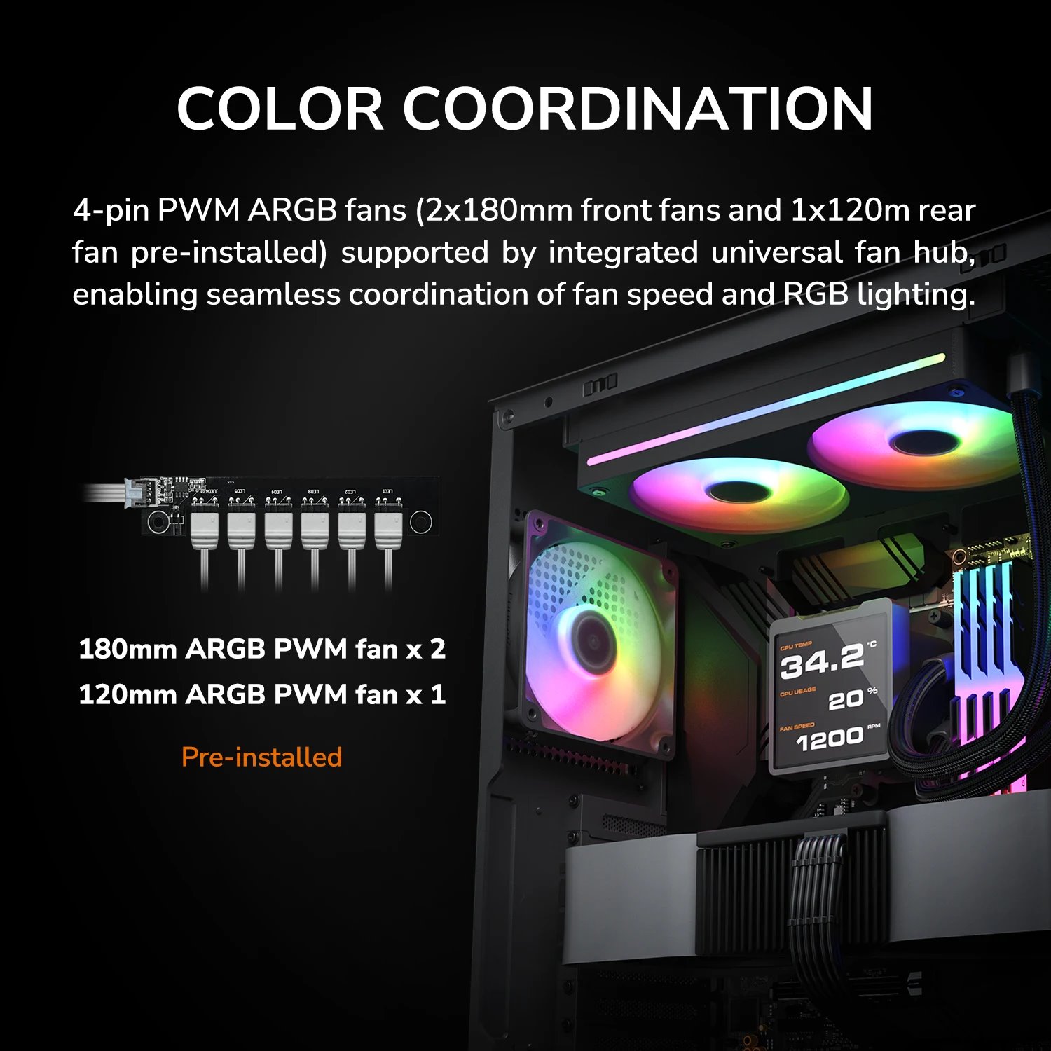 COUGAR PC skříň AIRFACE 180 PC Case, Mid Tower, White