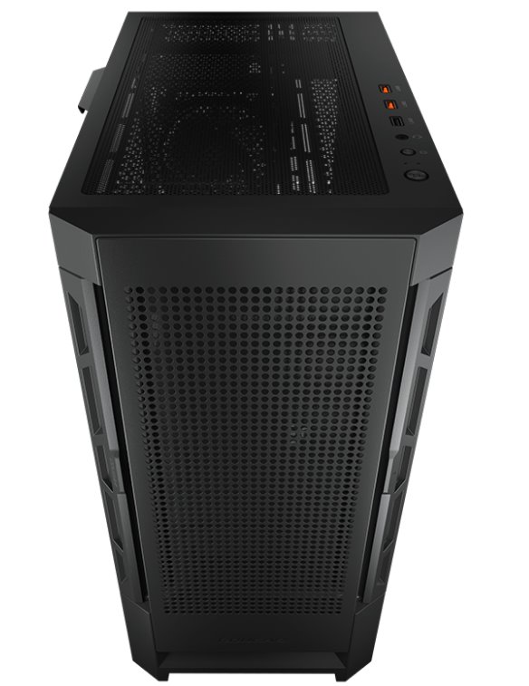 COUGAR PC skříň AIRFACE Black Mid Tower Mesh Front Panel 1 x 120mm Fan TG Left Panel Black
