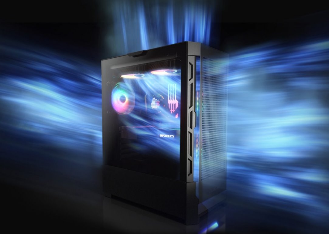 COUGAR PC skříň AIRFACE Black Mid Tower Mesh Front Panel 1 x 120mm Fan TG Left Panel Black