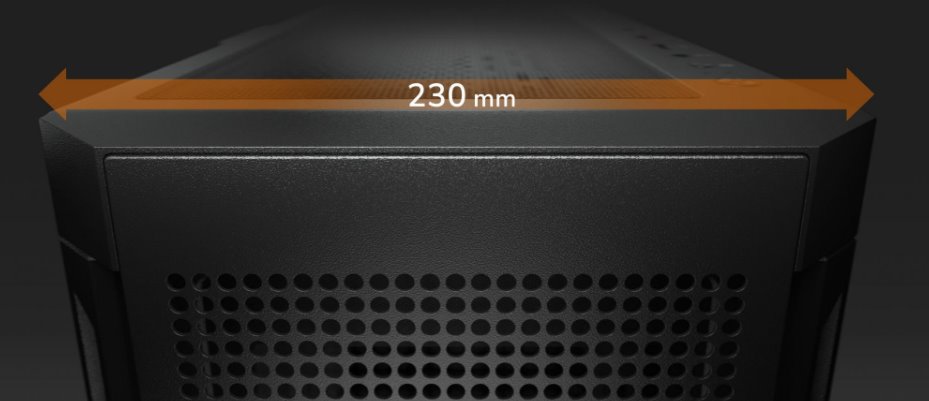COUGAR PC skříň AIRFACE Black Mid Tower Mesh Front Panel 1 x 120mm Fan TG Left Panel Black