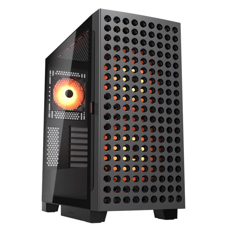 COUGAR PC skříň AIRFACE ECO RGB Black Mid Tower Airflow 2 x 180mm ARGB PWM Fans 1x 120mm ARGB Fan