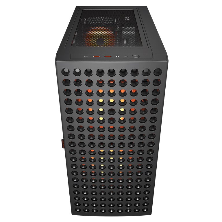 COUGAR PC skříň AIRFACE ECO RGB Black Mid Tower Airflow 2 x 180mm ARGB PWM Fans 1x 120mm ARGB Fan