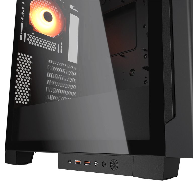 COUGAR PC skříň AIRFACE ECO RGB Black Mid Tower Airflow 2 x 180mm ARGB PWM Fans 1x 120mm ARGB Fan