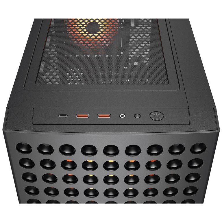 COUGAR PC skříň AIRFACE ECO RGB Black Mid Tower Airflow 2 x 180mm ARGB PWM Fans 1x 120mm ARGB Fan
