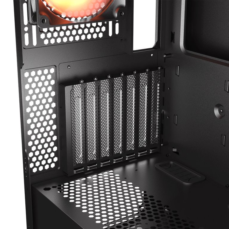 COUGAR PC skříň AIRFACE ECO RGB Black Mid Tower Airflow 2 x 180mm ARGB PWM Fans 1x 120mm ARGB Fan