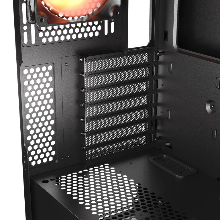 COUGAR PC skříň AIRFACE ECO RGB Black Mid Tower Airflow 2 x 180mm ARGB PWM Fans 1x 120mm ARGB Fan