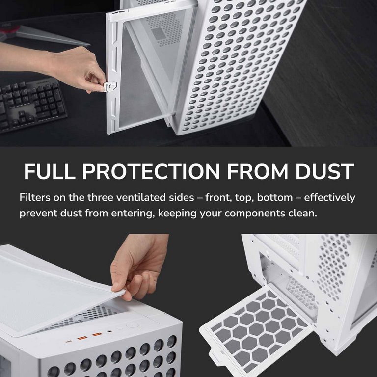 COUGAR PC skříň AIRFACE ECO RGB Black Mid Tower Airflow 2 x 180mm ARGB PWM Fans 1x 120mm ARGB Fan