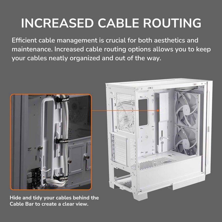 COUGAR PC skříň AIRFACE ECO RGB Black Mid Tower Airflow 2 x 180mm ARGB PWM Fans 1x 120mm ARGB Fan