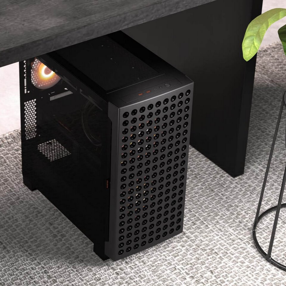 COUGAR PC skříň AIRFACE ECO RGB Black Mid Tower Airflow 2 x 180mm ARGB PWM Fans 1x 120mm ARGB Fan