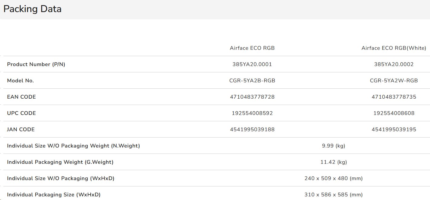 COUGAR PC skříň AIRFACE ECO RGB Black Mid Tower Airflow 2 x 180mm ARGB PWM Fans 1x 120mm ARGB Fan