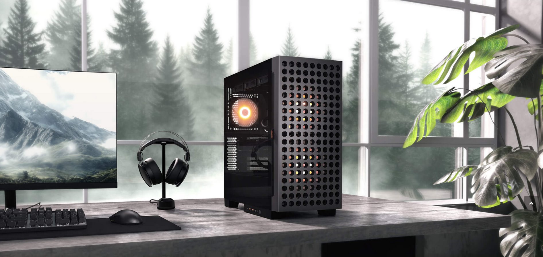 COUGAR PC skříň AIRFACE ECO RGB Black Mid Tower Airflow 2 x 180mm ARGB PWM Fans 1x 120mm ARGB Fan