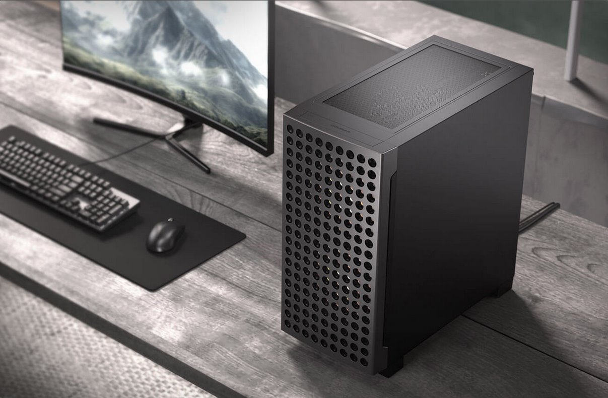 COUGAR PC skříň AIRFACE ECO RGB Black Mid Tower Airflow 2 x 180mm ARGB PWM Fans 1x 120mm ARGB Fan