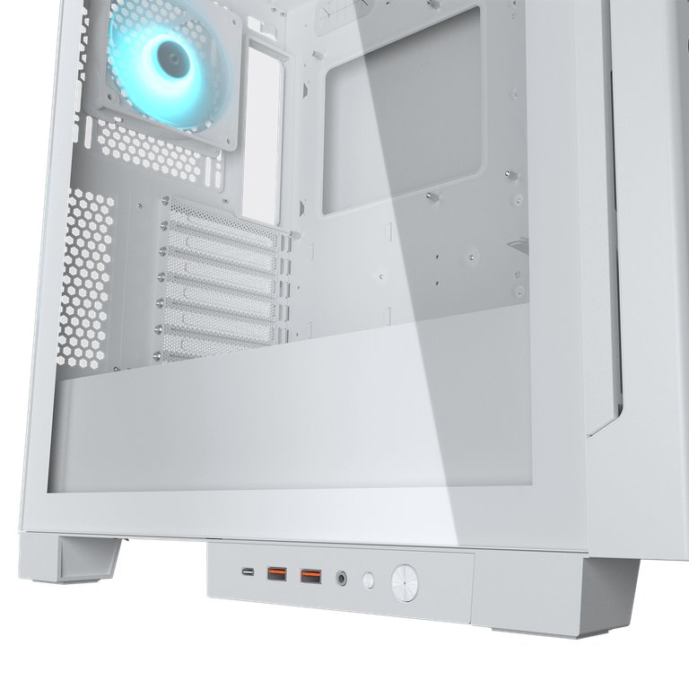 COUGAR PC skříň AIRFACE ECO RGB White Mid Tower Airflow 2 x 180mm ARGB PWM Fans 1x 120mm ARGB Fan